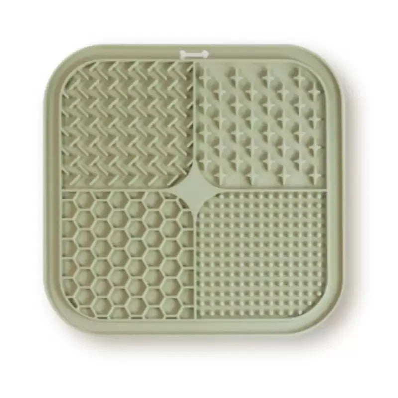 Tapis de léchage Carré, en silicone, Multi surfaces avec ventouses 20cm x 20cm