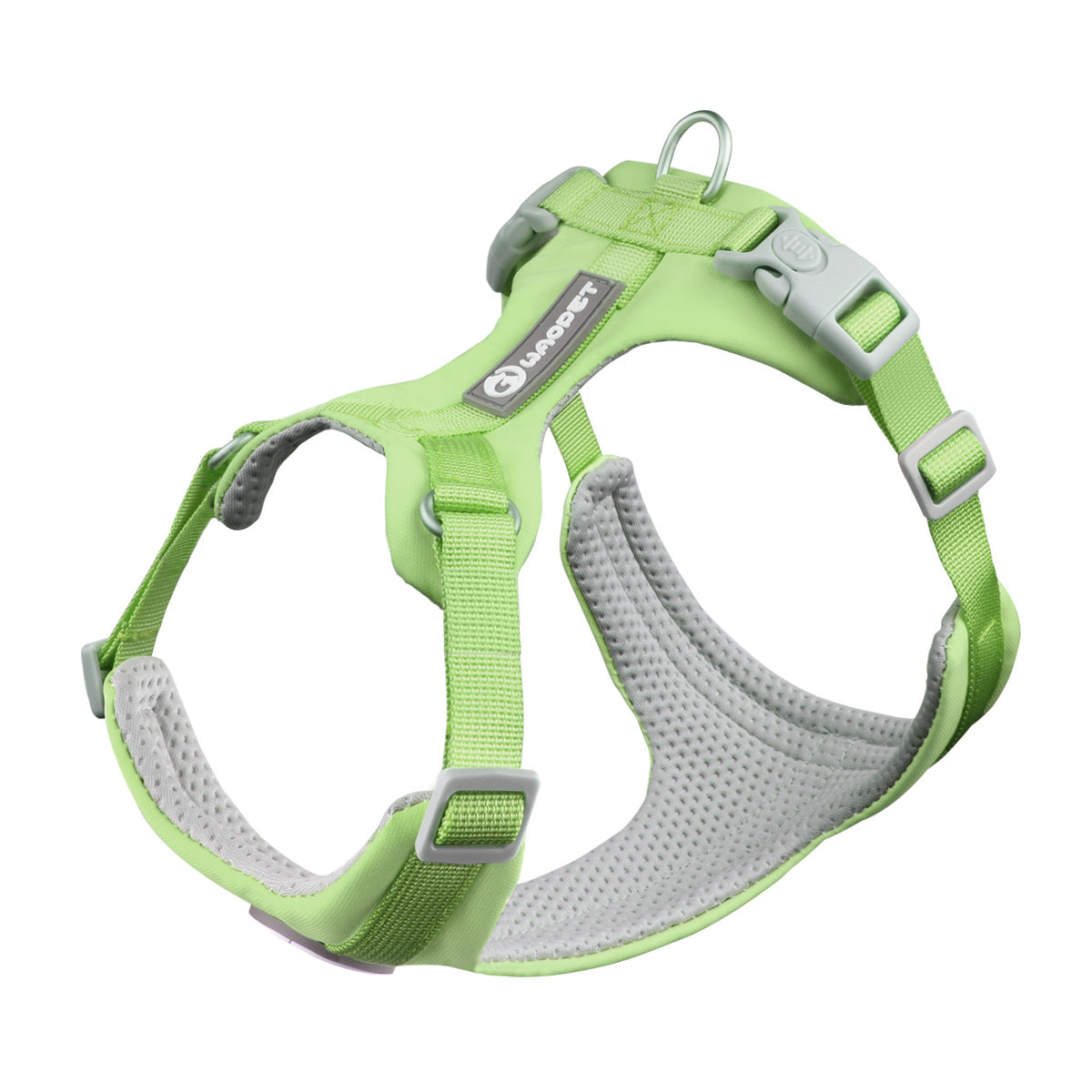 WAOPET - Harnais Anti-Traction en nylon avec bandes réfléchissantes pour Chiens et Chats - Vert matcha