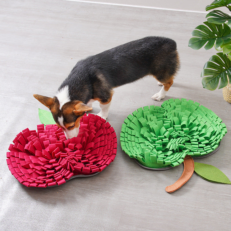 Tapis de Fouille Pomme Verte - Pomme Rouge - 45cm x 52cm