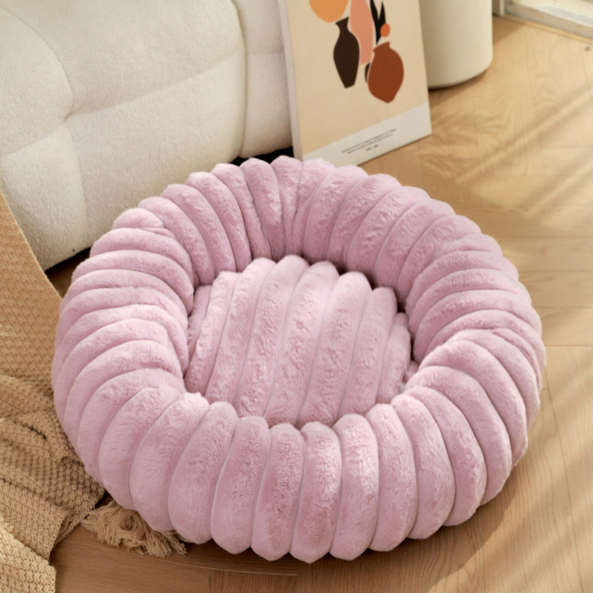 Le Donut - Lit rond douillet et confortable pour Chats et Chiens
