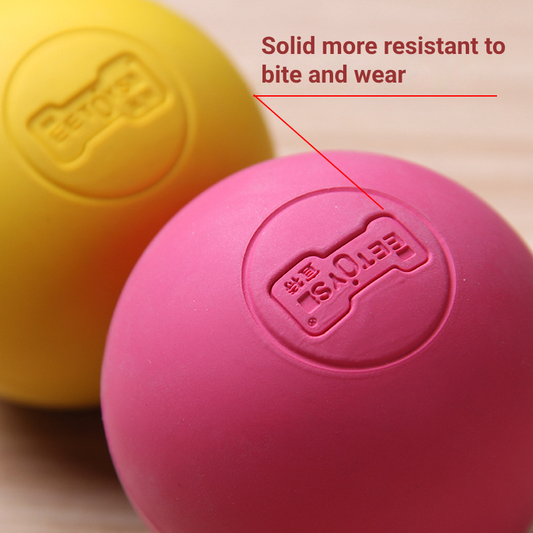 Balle Interactive en Caoutchouc Solide pour Chien - Jouet Résistant et Rebondissant