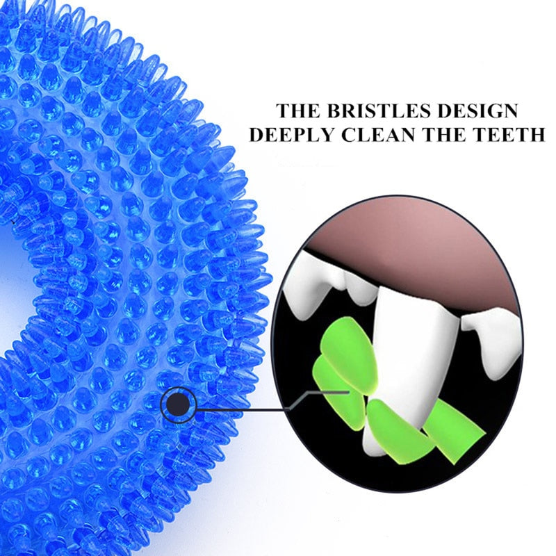 Pet Toys Bite Resistant Sound Toy Ball Chew Teeth Clean Large Dog Golden Retriever Barbed TPR Train Teeth Cleaning Jouet Chien