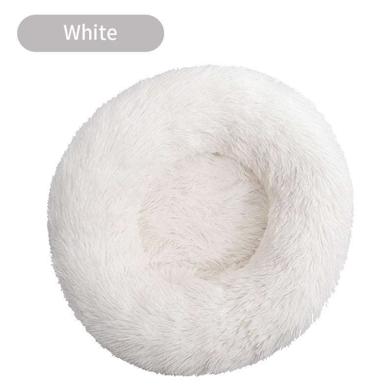 Lit Rond en Peluche Ultra Doux pour Chiens et Chats - 19 Couleurs | Confort Moelleux