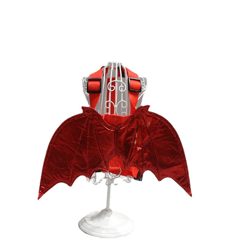 Pet Halloween dress up costume pet Halloween accessories chest and back traction rope pet bat transformation outfit