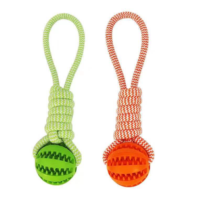 New Dog Toys Rubber Hand pulled Spill Ball Toys Molars Bite Teeth Cleaning Pet Products