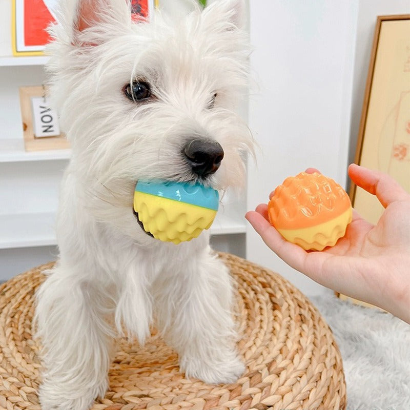 Balle Interactive de Nettoyage Dentaire pour Chien - Jouet d'Entraînement Sonore