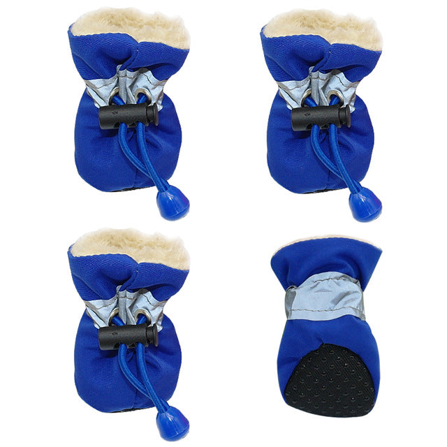 4pcs Waterproof Winter Shoes For Pet