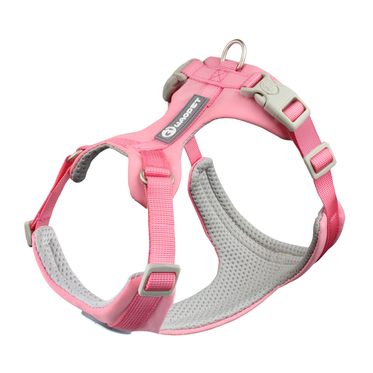 WAOPET - Harnais Anti-Traction en nylon avec bandes réfléchissantes pour Chiens et Chats - Fleur de cerisier rose