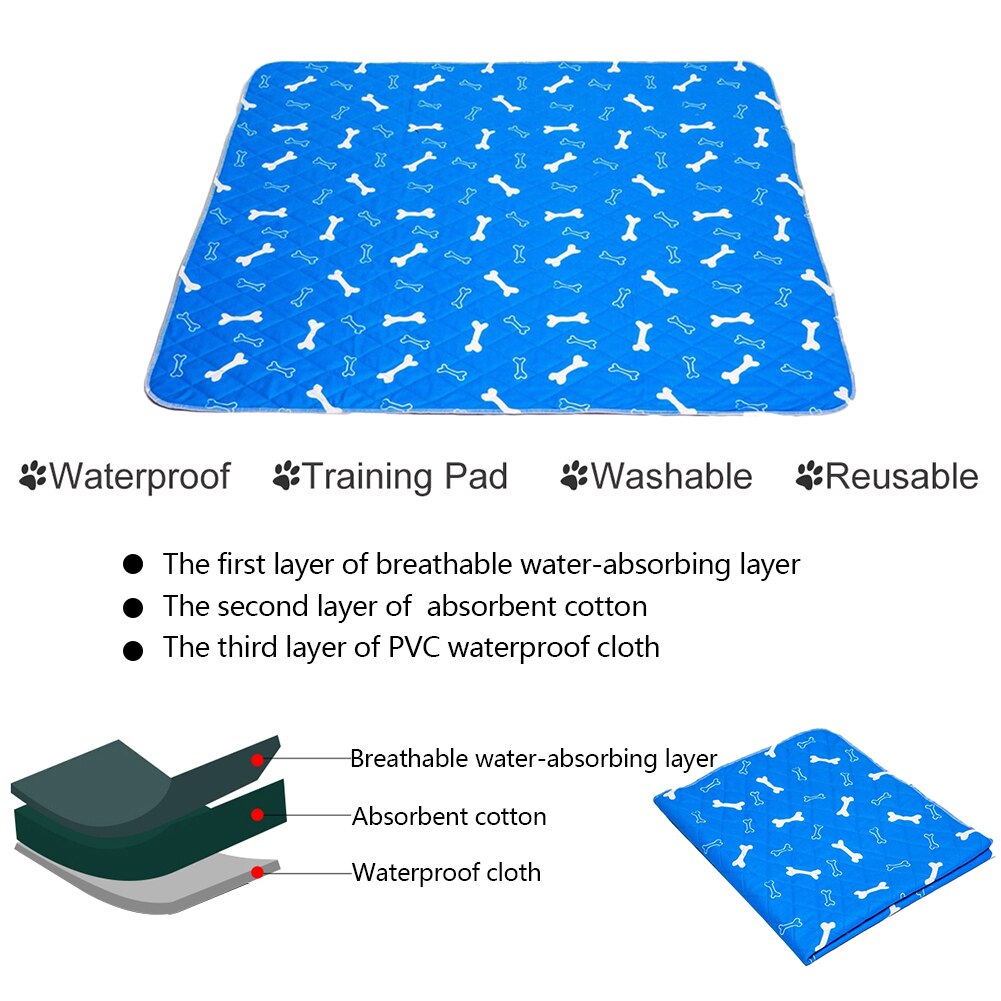 Dog Pee Pads Washable Reusable Pads Pet Training Mat Dog Diapers Puppy Pads