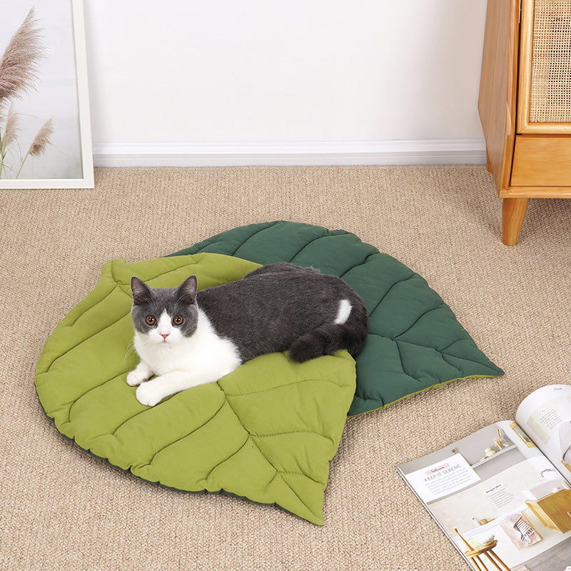 Leaf Cat Mat For Sleeping Pet Sleeping Mat Dog Mat Autumn And Winter Chew Resistant Cat Cage Mat