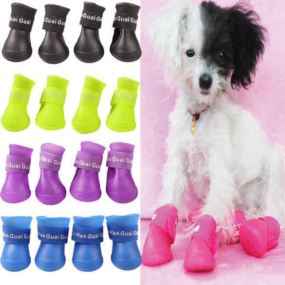 2 pair Pet Shoes Waterproof Rain Shoes