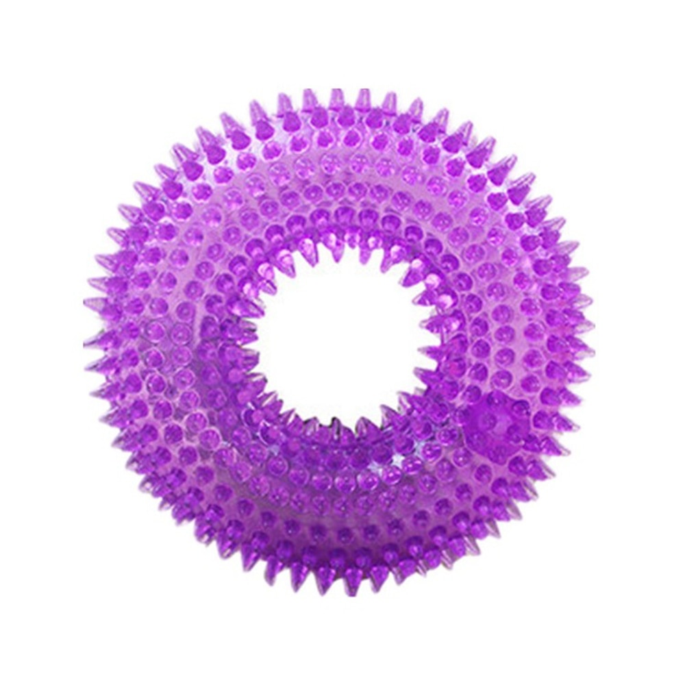 Pet Toys Bite Resistant Sound Toy Ball Chew Teeth Clean Large Dog Golden Retriever Barbed TPR Train Teeth Cleaning Jouet Chien