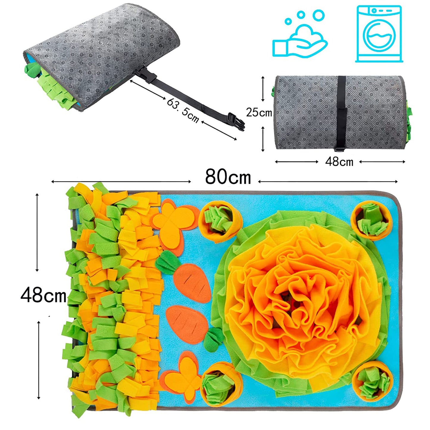 Tapis de Fouille sonore Jardin en Folie 50cm x 80cm