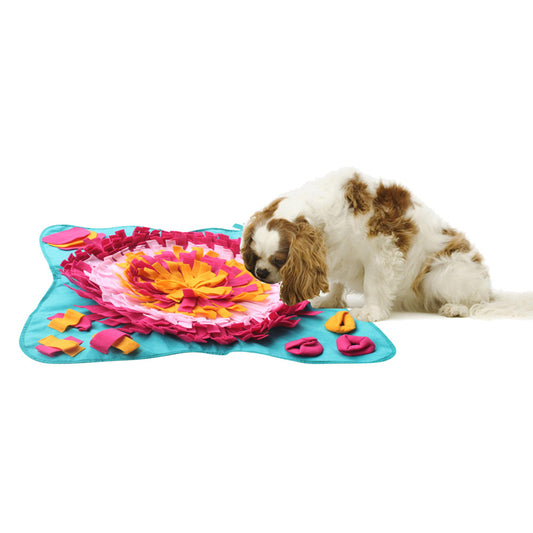 Tapis de Fouille Fleur Antidérapant - Stimulation Mentale pour Chats & Chiens