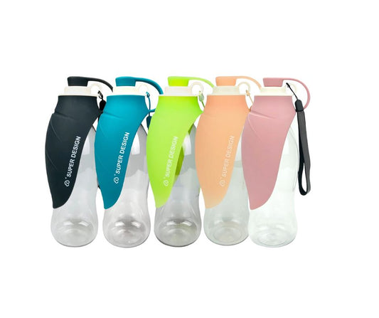 SUPER DESIGN - Bouteille d'eau portable 580 ml - Plein air, Voyages - Chiens et Chats - Rose