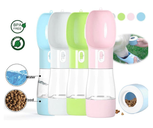 Bouteille d'eau portable pour Chiens et Chats - Blanc