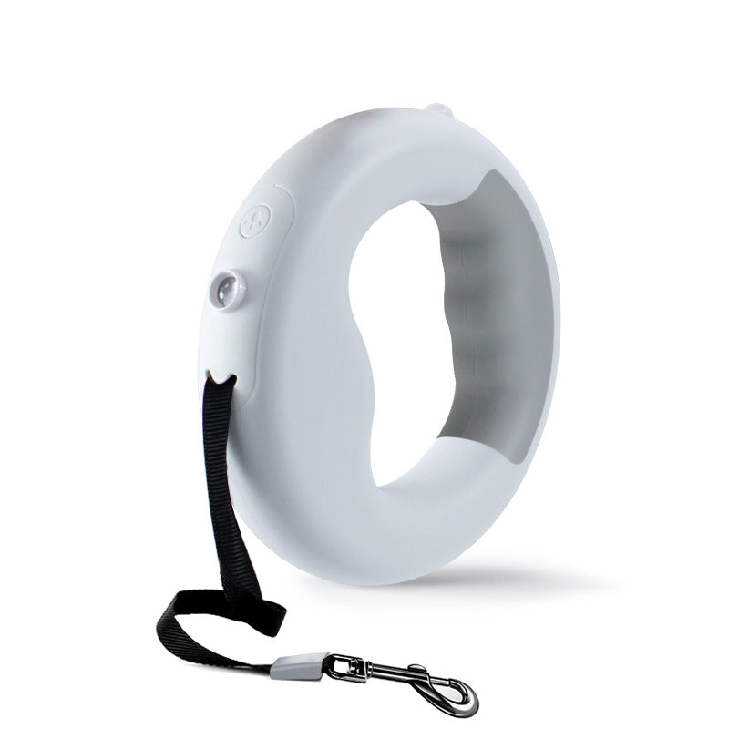 Nouvelle laisse rétractable automatique pour chien avec lumière DEL