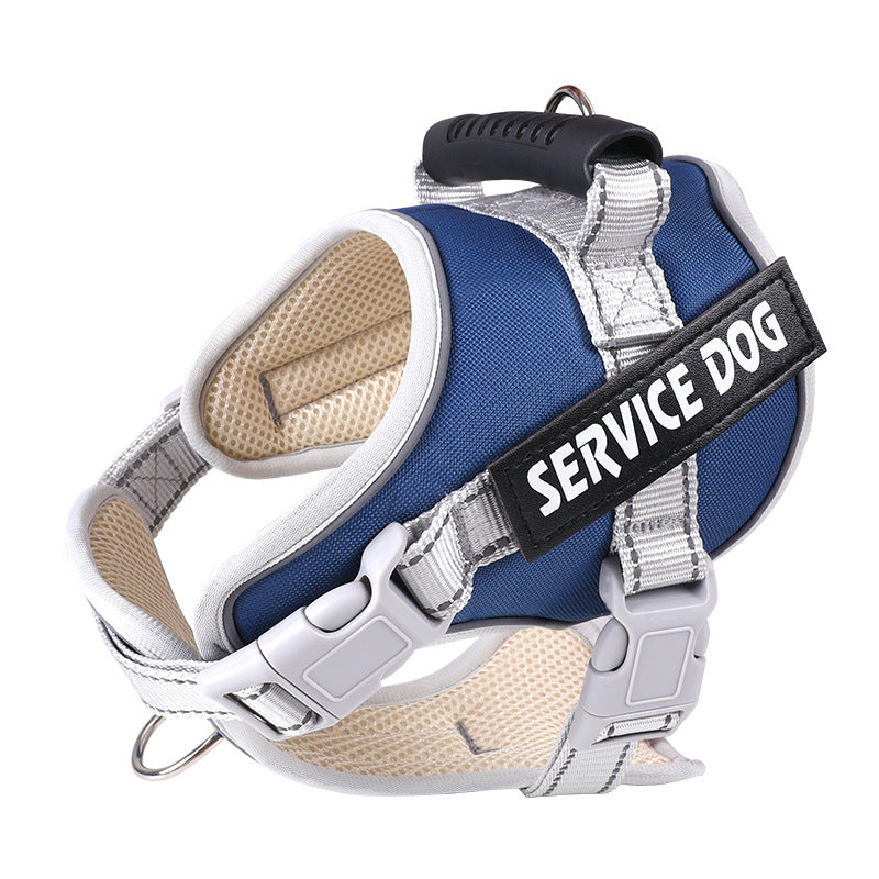 New Dog Chest Strap Large Dog Vest Style Walking Explosion-Proof Reflective Pet Chest Strap