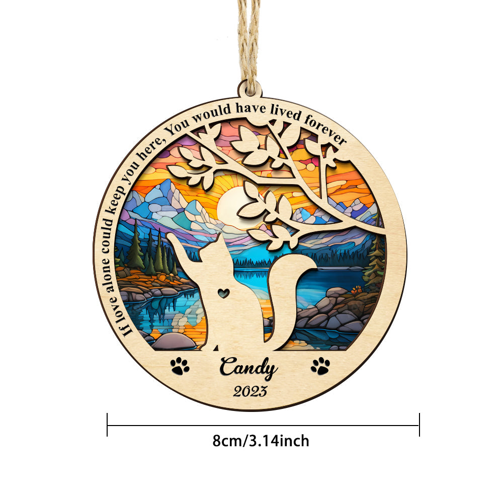 Ornement commémoratif, attrape-soleil, personnalisé chat