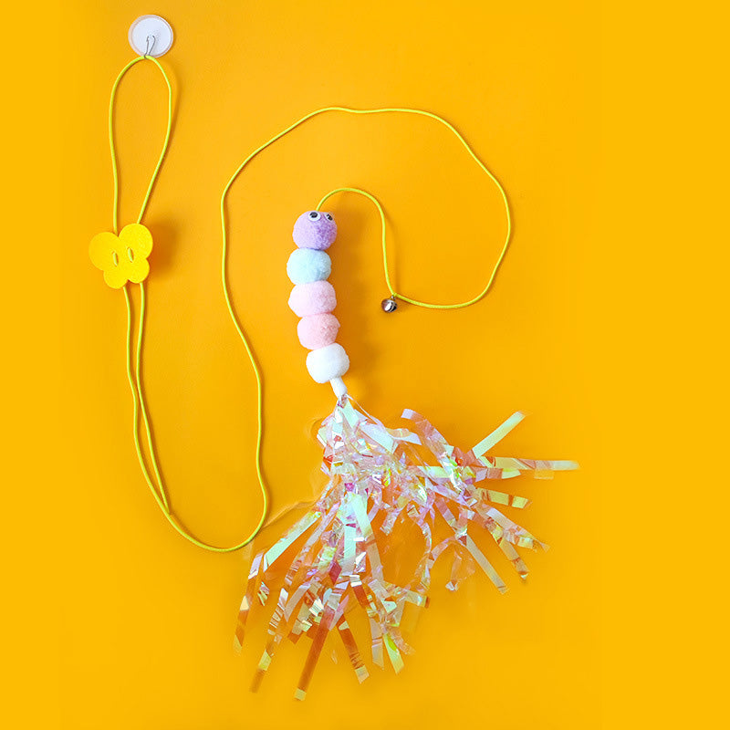 New Funny Cat Stick Toy Hanging Door Pet Hanging Catnip Toy Adjustable Self-Hey Funny Cat Toy