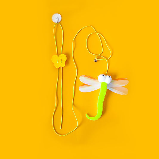 Jouet Interactif pour Chat avec Herbe Ă Chat - BĂąton Suspendu Ajustable pour Porte