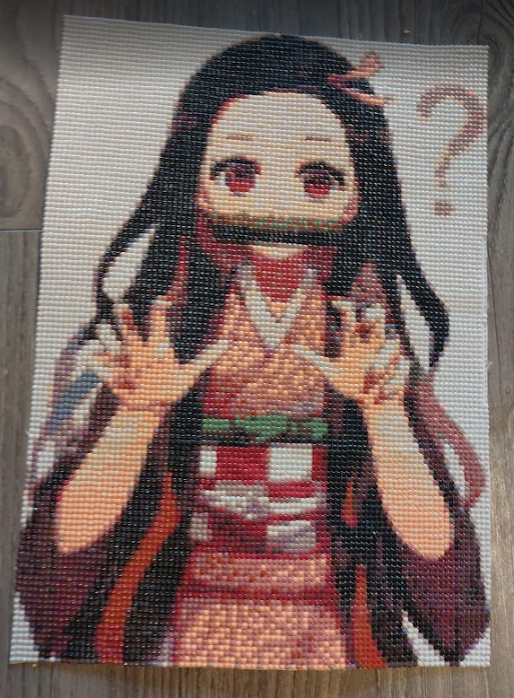 Peinture au diamant Démon Slayer Nezuko Kamado terminée