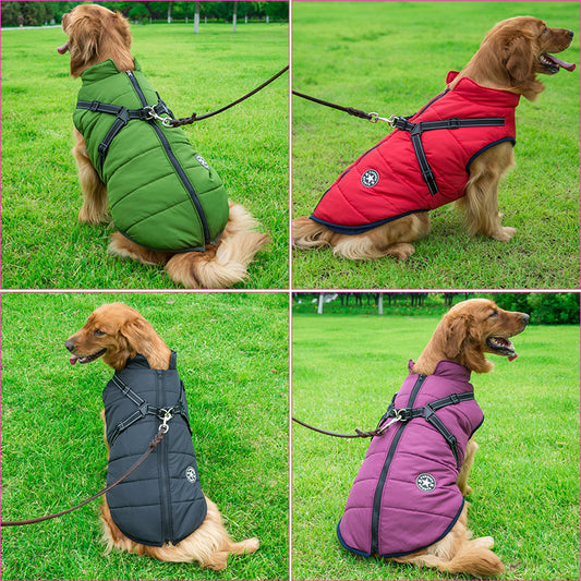 Manteau d'Hiver pour Chien avec Harnais Intégré - Imperméable et Chaud