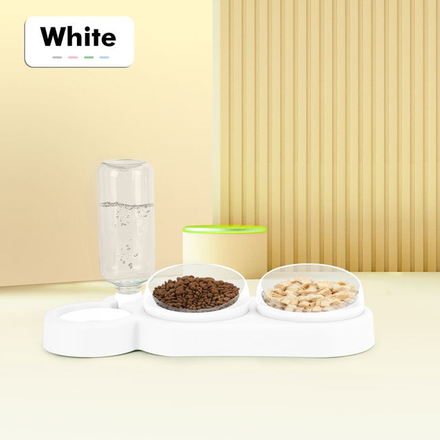 Cat Bowl Double Bowl Automatic Drinking Dog Food Bowl Pet Bowl Anti-Spill Small Dogs Food Bowl Pet Supplies