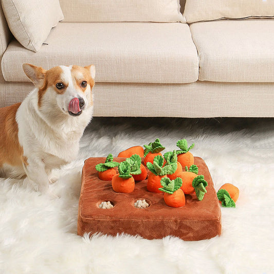 Tapis de Fouille Carottes en Folies - Stimulation Mentale pour Chiens & Chats