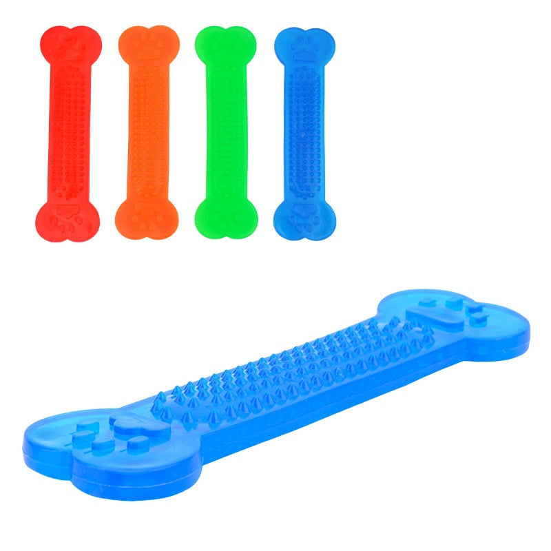 Pet Dog Chew Toys Rubber Bone Toy Aggressive Chewers Dog Toothbrush Doggy Puppy Dental Care