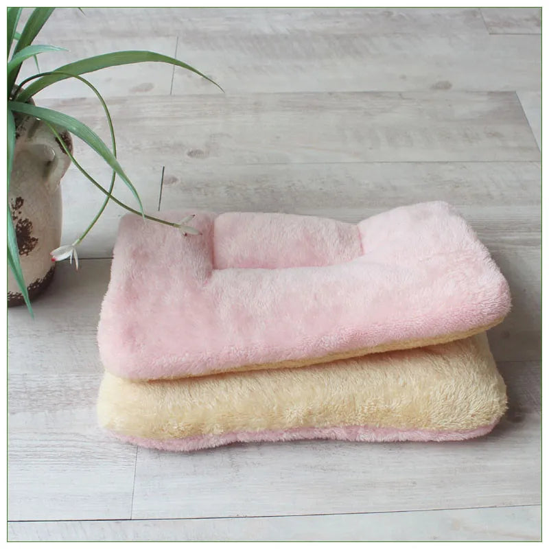 Warm Soft Fleece Pet Mat Travel Cat Litter Dog Blanket Puppy Cushion Pet Pad Dog Bed Cheap 5 Size for Small And Large Dogs