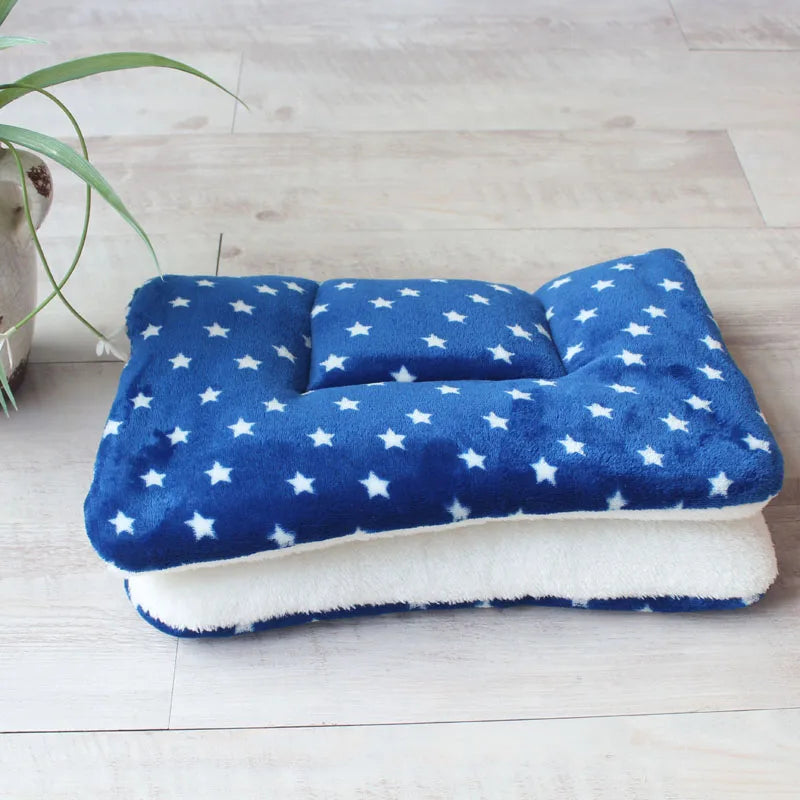 Warm Soft Fleece Pet Mat Travel Cat Litter Dog Blanket Puppy Cushion Pet Pad Dog Bed Cheap 5 Size for Small And Large Dogs