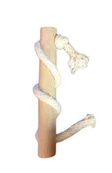 Hochet en bois et corde 4''