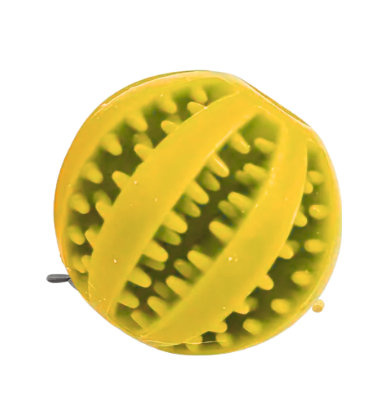 Balle/ Boule de Friandises Interactive Jaune pour Perroquets et petits animaux - Jouet de Recherche Alimentaire