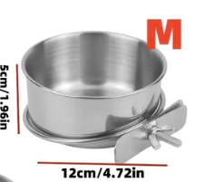 Bol de nourriture/ mangeoire/ Bol d'alimentation durable en acier inoxydable Moyen