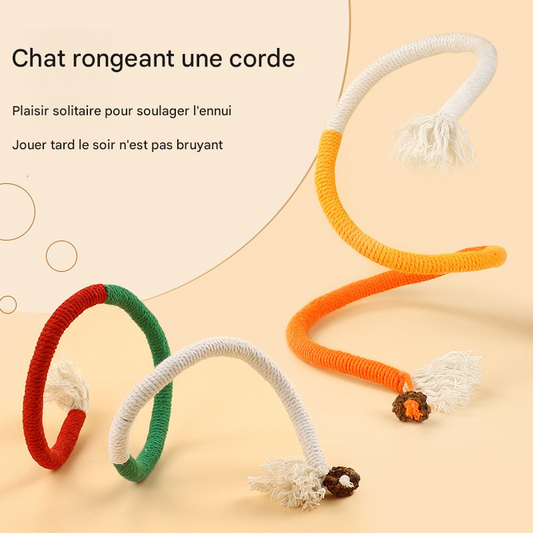 Jouet Corde à Mordiller pour Chat - Soulage le Stress et Nettoie les Dents