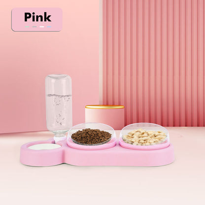 Cat Bowl Double Bowl Automatic Drinking Dog Food Bowl Pet Bowl Anti-Spill Small Dogs Food Bowl Pet Supplies