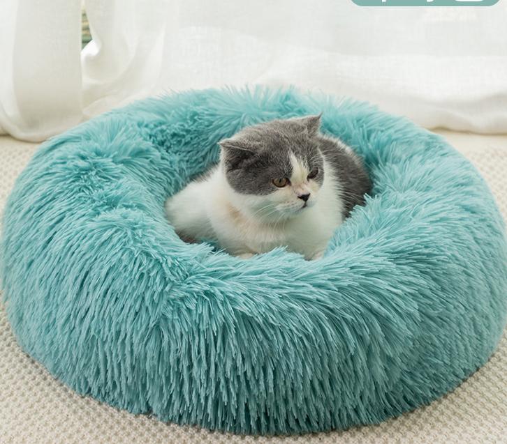 Round Plush Pet Winter Warm Pet Cat Litter Dog Bed Cat Mat Pet Supplies Dog Kennel Cat Litter