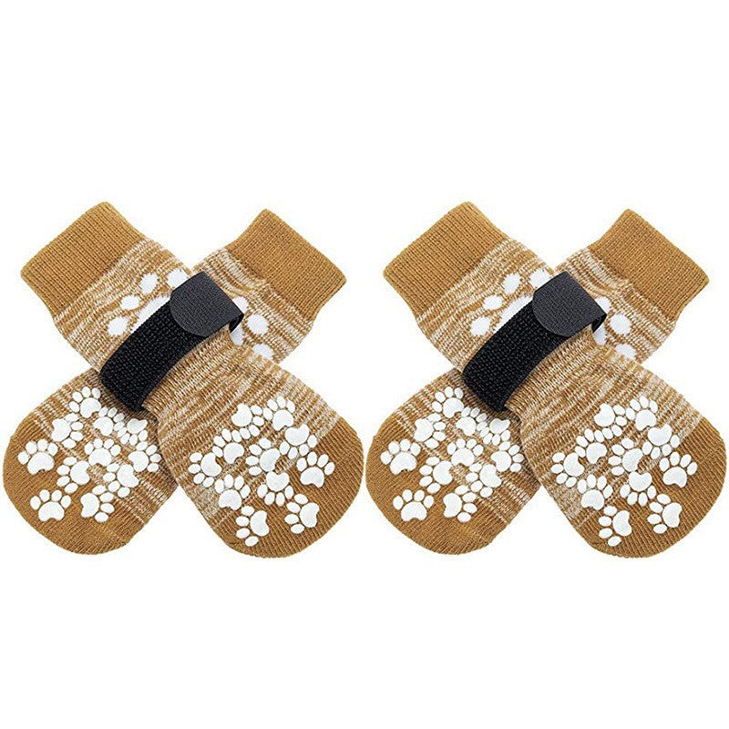 Chaussettes Antidérapantes Imperméables pour Chiens et Chats - Protection Pattes Toutes Saisons (Lot de 4)