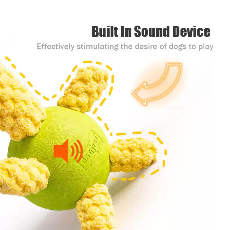 Cloth velvet rubber rabbit lion interactive voice ball grinding animal series interactive dog toys