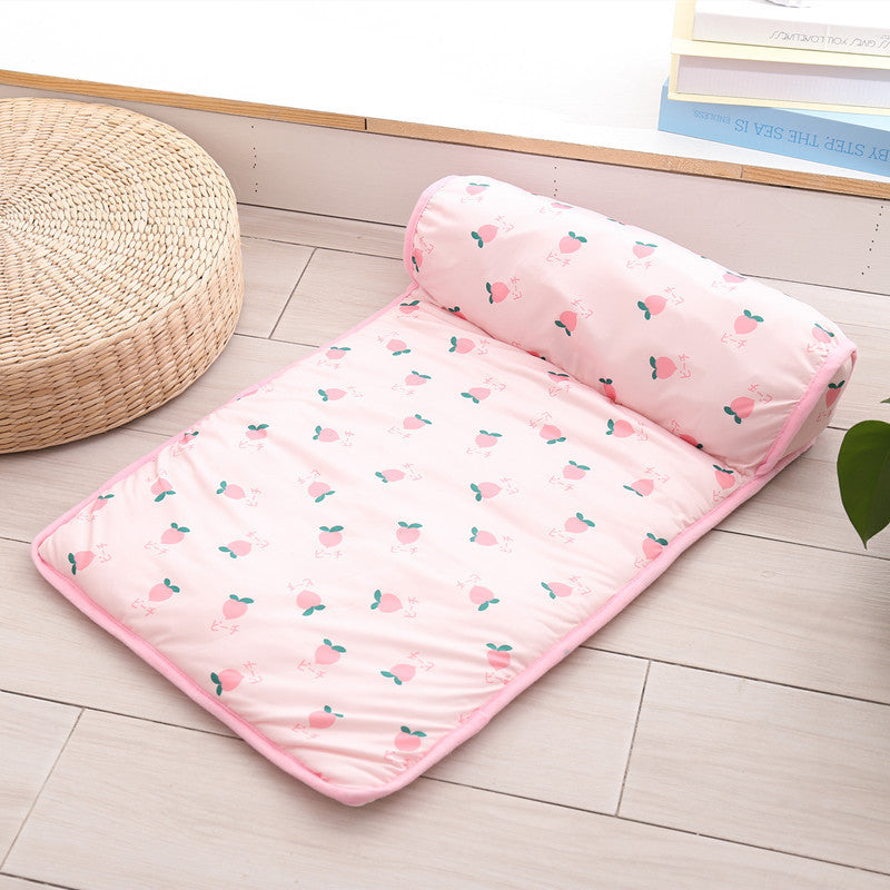 Cat dog pet ice pad summer autumn cooling heatstroke prevention sleeping mat fruit mat non-slip ice silk mat