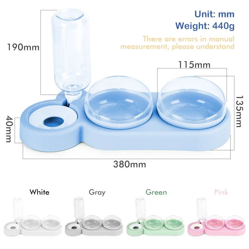 Cat Bowl Double Bowl Automatic Drinking Dog Food Bowl Pet Bowl Anti-Spill Small Dogs Food Bowl Pet Supplies