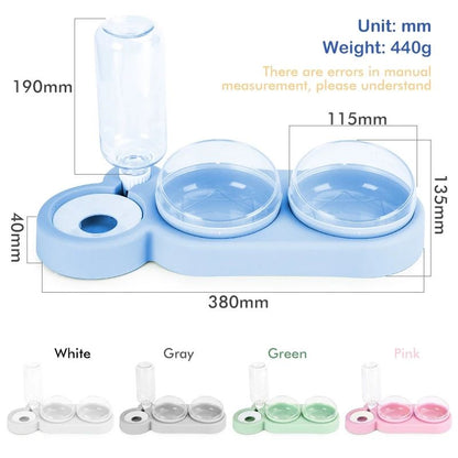 Cat Bowl Double Bowl Automatic Drinking Dog Food Bowl Pet Bowl Anti-Spill Small Dogs Food Bowl Pet Supplies