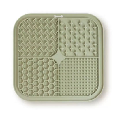 Tapis de léchage Carré, en silicone, Multi surfaces avec ventouses 20cm x 20cm