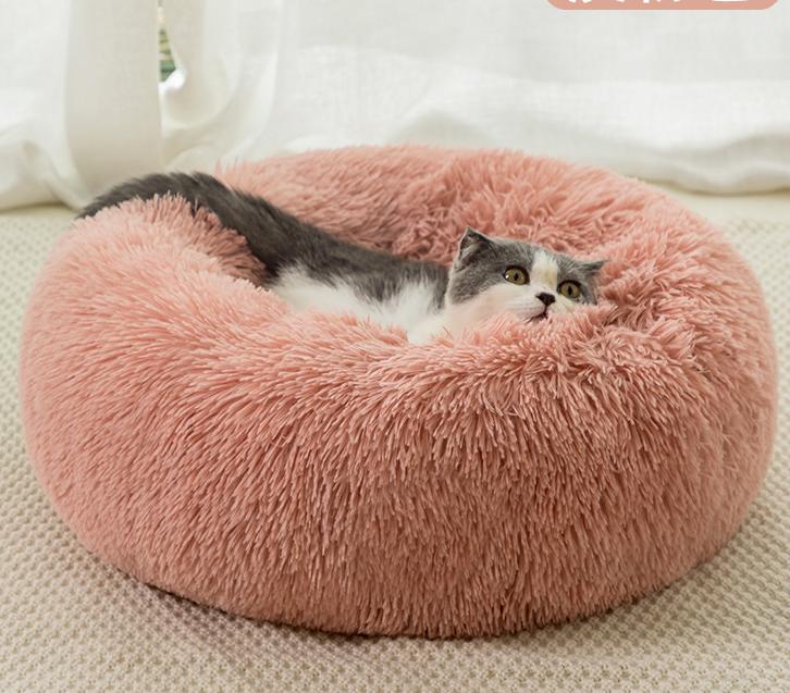 Round Plush Pet Winter Warm Pet Cat Litter Dog Bed Cat Mat Pet Supplies Dog Kennel Cat Litter