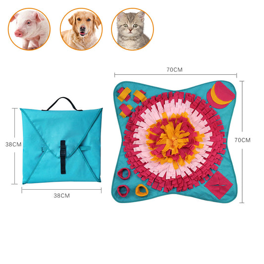 Tapis de Fouille - Pochette en Fleur - Antidérapant - 70cm x 70cm