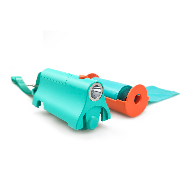 Distributeur de sacs à crottes pour chien avec lumière DEL, boîte à ordures pour chie