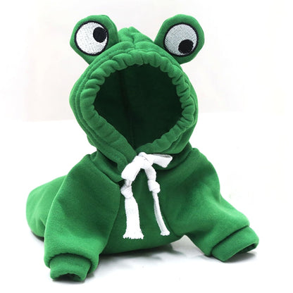 Costume d'halloween tendance Grenouille Amusante en polaire - Pour Chiens et Chats