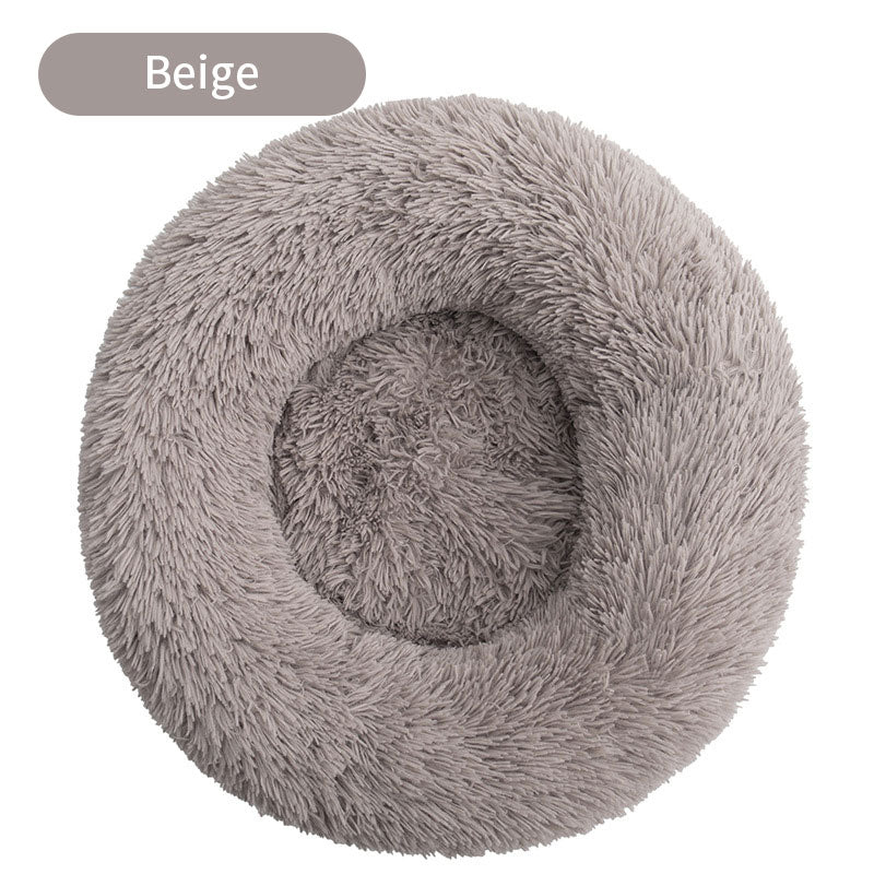 Lit Rond en Peluche Ultra Doux pour Chiens et Chats - 19 Couleurs | Confort Moelleux