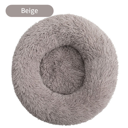 Lit Rond en Peluche Ultra Doux pour Chiens et Chats - 19 Couleurs | Confort Moelleux